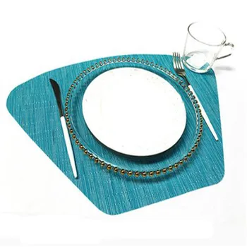 

PVC Insulation Placemats Fan-shaped Dining Table Mat Environmental Protection Table Mats Kitchen Accessories