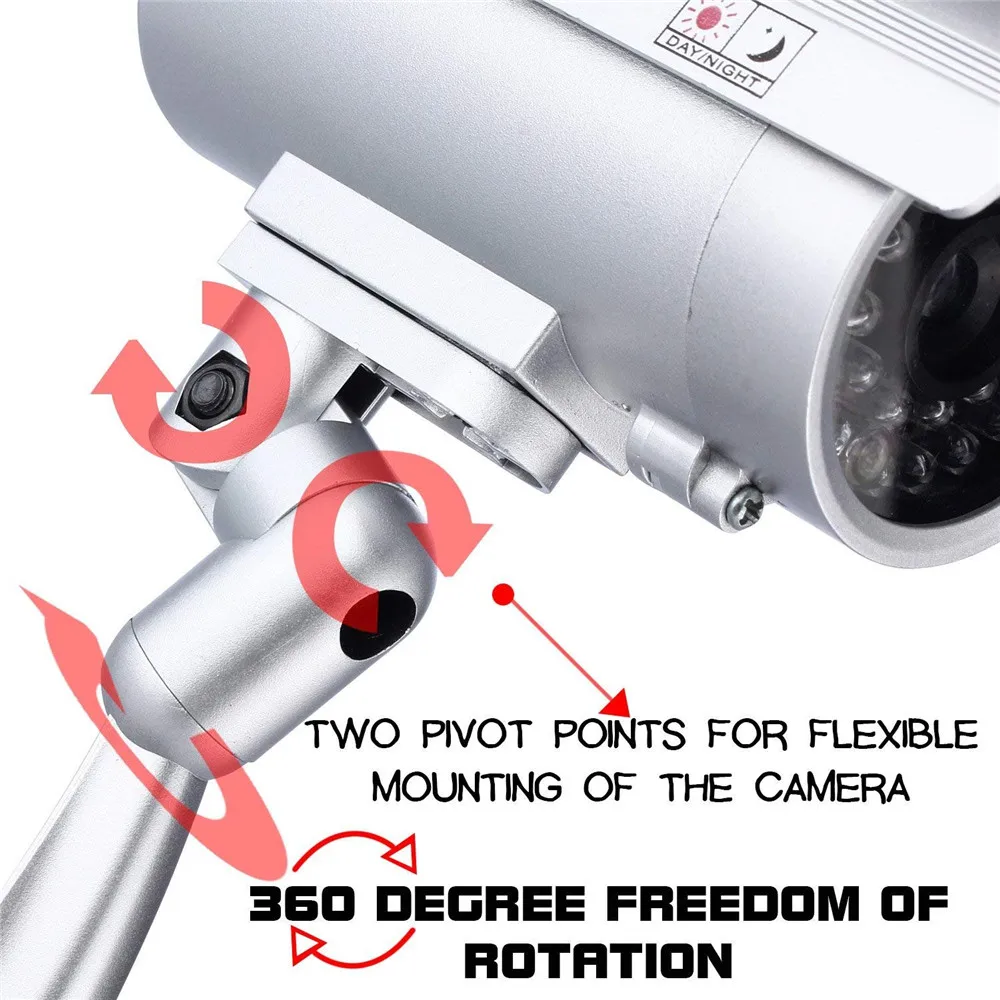  fake dummy camera security cctv video surveillance wifi flashing red led waterproof outdoor false d - 33025451950