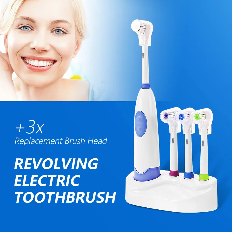 

Electric Toothbrush Waterproof Dental Care Revolving Toothbrush Heads + 3 Nozzles Oral Hygienev,Family package