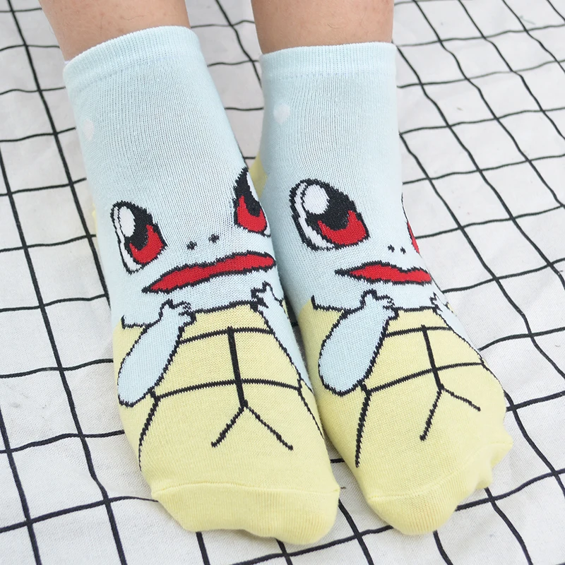4 пар/уп. милые женские короткие носки с героями мультфильмов и Аниме Pokemon
