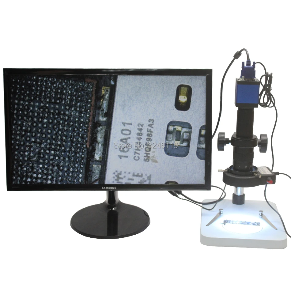 ##BUY Free Shipping Full HD 2.0MP Industrial Video Microscope Camera VGA Output 10X 300X C mount Lens Mobile Phone Motherboard Repair