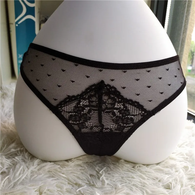 

Women G-string Panties Semi Sheer Sexy Patchwork Mesh Transparent Floral Low-Rise Tanga Female Black Underwears T-back Thong