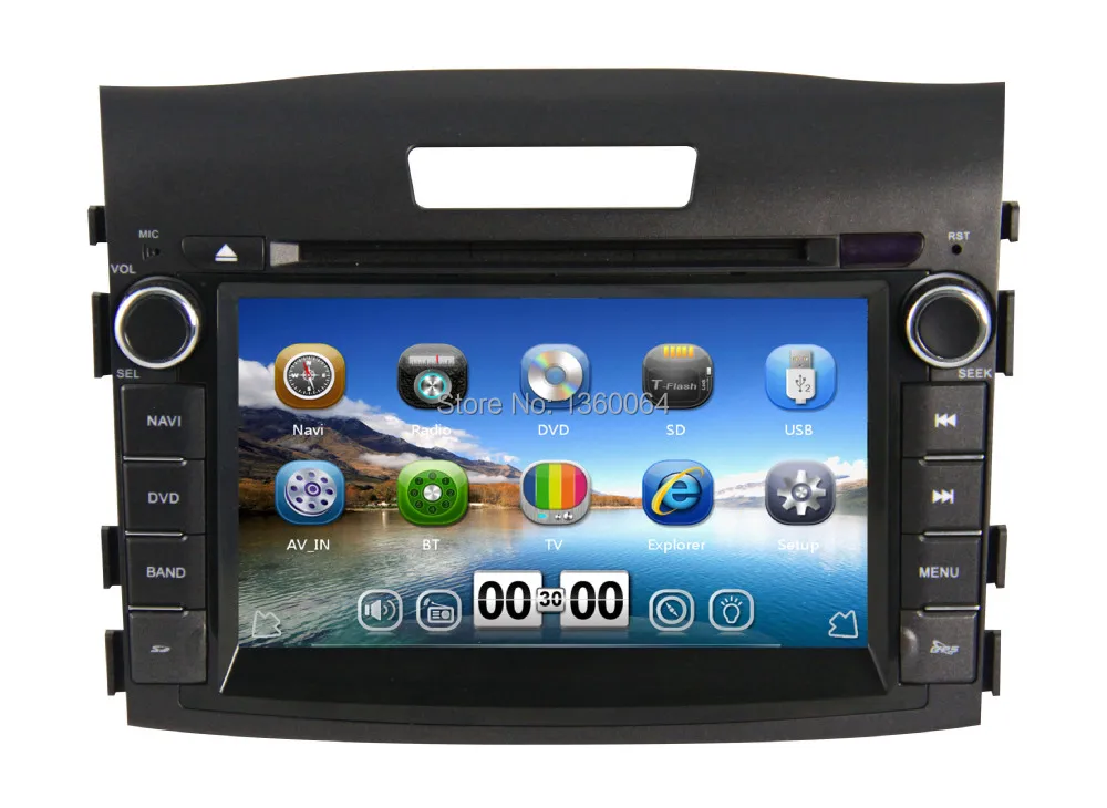 Excellent 7 Inch 2 Din Car DVD GPS For Honda CRV 2012 2013 Car Radio Stereo Bluetooth car audio player+gift camera+map+mic 1