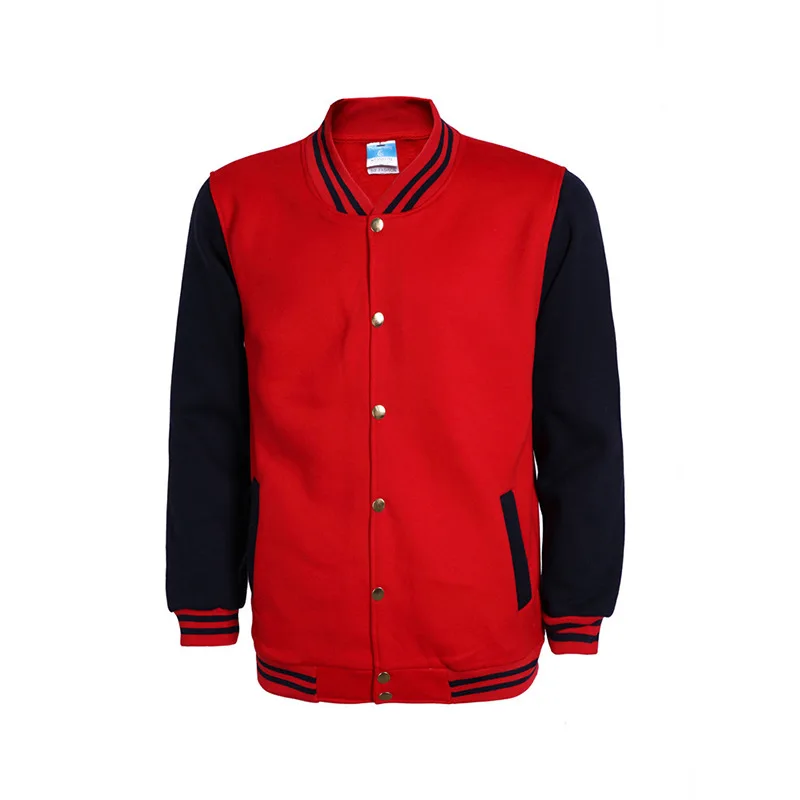 Новая школьная бейсбольная куртка для мужчин Veste Homme Осенние мужские модные тонкие хлопчатобумажные куртки varsity Повседневная брендовая куртка для колледжа - Цвет: Red Navy