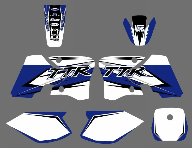 

0569 NEW STYLE TEAM GRAPHICS&BACKGROUNDS DECAL STICKERS Kits for TTR90 2000 2001 2002 2003 2004 2005 2006 2007