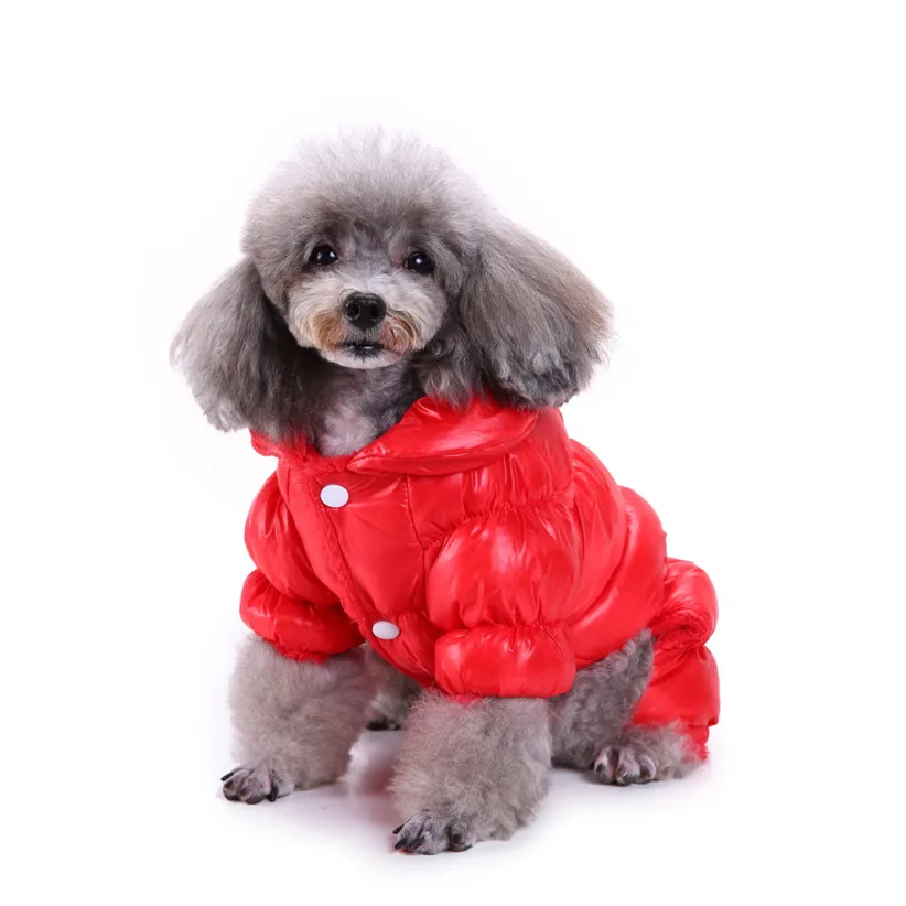 Дизайн, 3 вида цветов, синие комбинезоны для собак, зимние теплые флисовые толстовки с капюшоном для питомцев, спортивные костюмы, ветронепроницаемые пальто для собак для маленьких собак 81107