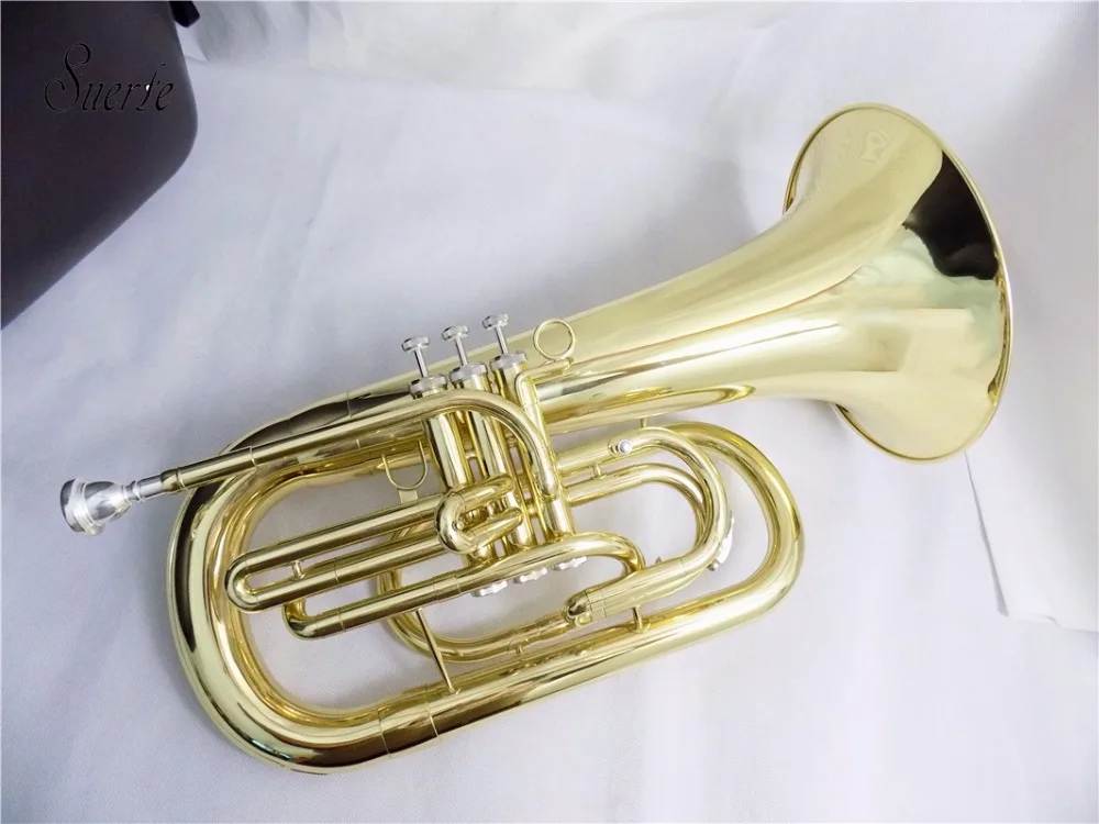 Bb Marching euphonium чехол с мундштуком желтый латунный euphonium Horn Музыкальные инструменты