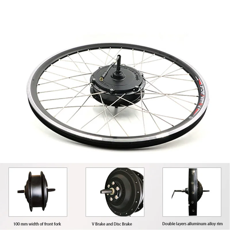 Sale Electric Motor Wheel 36V 250W350W500W Brushless Gear Hub Motor Electric Bike Conversion Kit E-bike Motor Front motor Wheel ebike 1