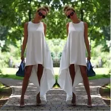 Летние пляжные длинные платья для Для женщин белое платье