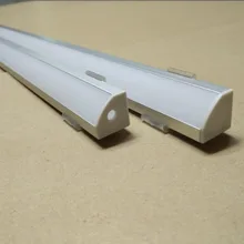 Угловая форма 2 м/шт. 70 м/лот алюминиевый профиль для светодиодной ленты, молочный/прозрачный чехол и торцевые колпачки, зажимы