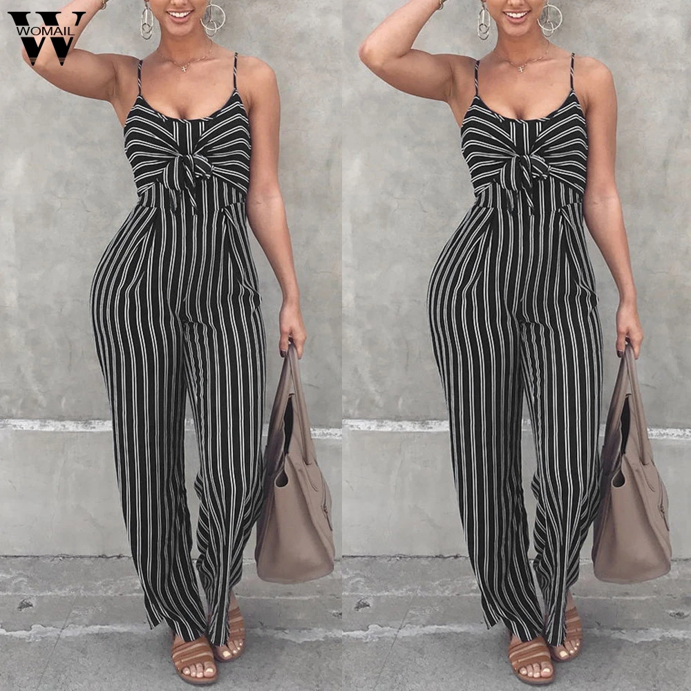 Womail bodysuit Women Summer Casual Clubwear Strappy Striped Playsuit Bandage Bodysuit Party fashion new 2020 M1 Womail bodysuit Women Summer Casual Clubwear Strappy Striped Playsuit Bandage Bodysuit Party fashion new 2020 M1