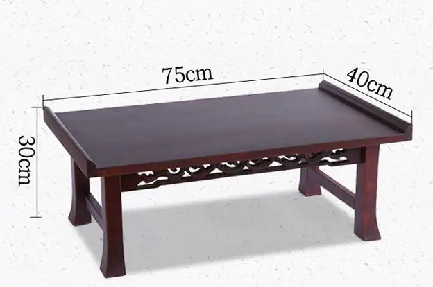 Asian Wood Furniture Korean Dining Table Folding Leg Rectangle Living Room Coffee Table for Tea Traditional Floor Table Foldable