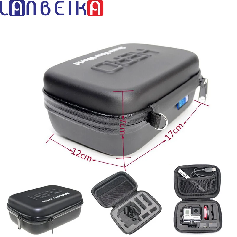 LANBEIKA черная коллекция камера Cideo Противоударный Водонепроницаемый чехол сумка коробка для SJCAM SJ4000 SJ5000 SJ6 SJ7 GoPro Hero 7 6 5 4 3