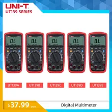 Multímetro digital de alta precisão, unidade ut139e multímetro digital autêntico faixa automática ncv capacitância 6000 contagem de frequência lpf ut139s