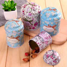 2 шт., европейский стиль, ретро контейнер для чая с крышкой, коробка для хранения конфет, Свадебная коробка, Оловянная коробка для сахара, кофе, чехол, органайзер для кабеля