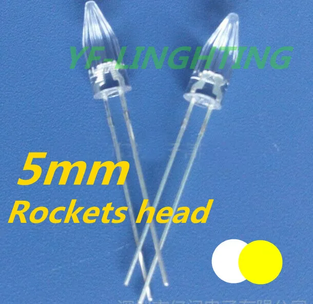 High quality Warm White Christmas strip led 3000-3500K Rocket head 5mm DIP LED(CE&ampRosh) | Электронные компоненты и