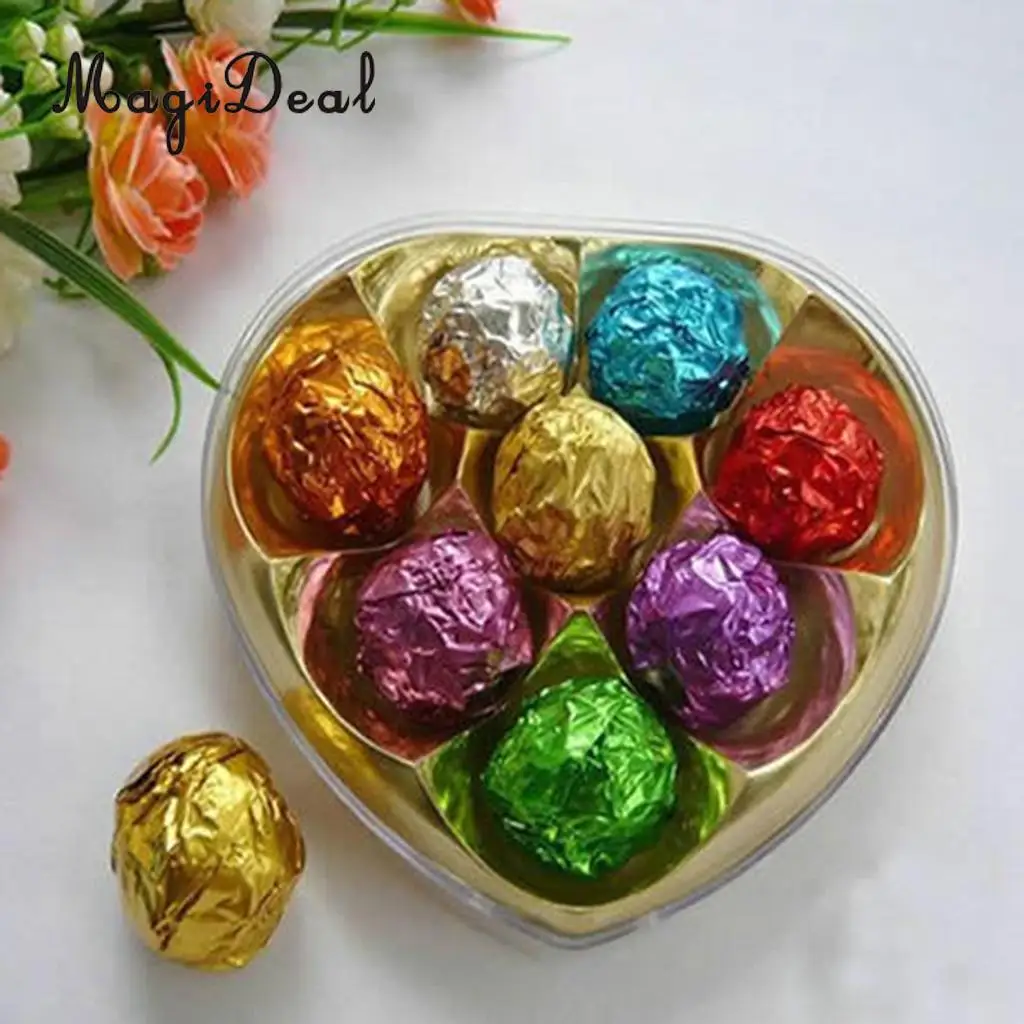 200 Pieces Chocolate Candy Sweets Foil Wrappers Packaging Craft Wedding Birthday Baby Shower Party DIY Craft