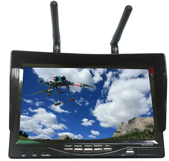 Бесплатная доставка по airmail 32CH HD 7 'Ƌ 8 GHz RC732 DVR Приемник Разнообразие встроенный