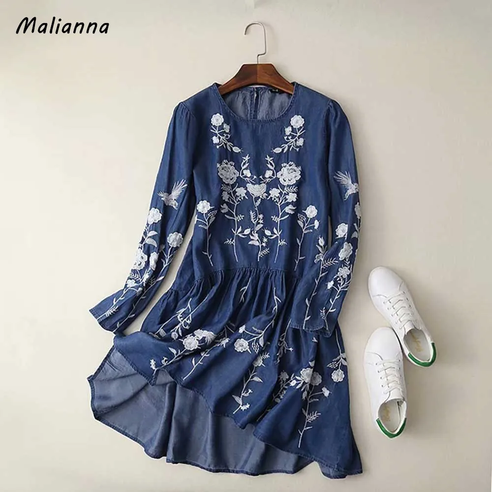 Casual O-Neck Long Sleeve Dress Denim JKP056 HTB1xS7nSFXXXXakXpXXq6xXFXXXF - Casual O-Neck Long Sleeve Dress Denim JKP056
