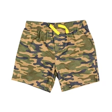 Полосатые хлопковые камуфляжные шорты для мальчиков и девочек; пляжные шорты с эластичной резинкой на талии; детская одежда; Летние купальные шорты для мальчиков
