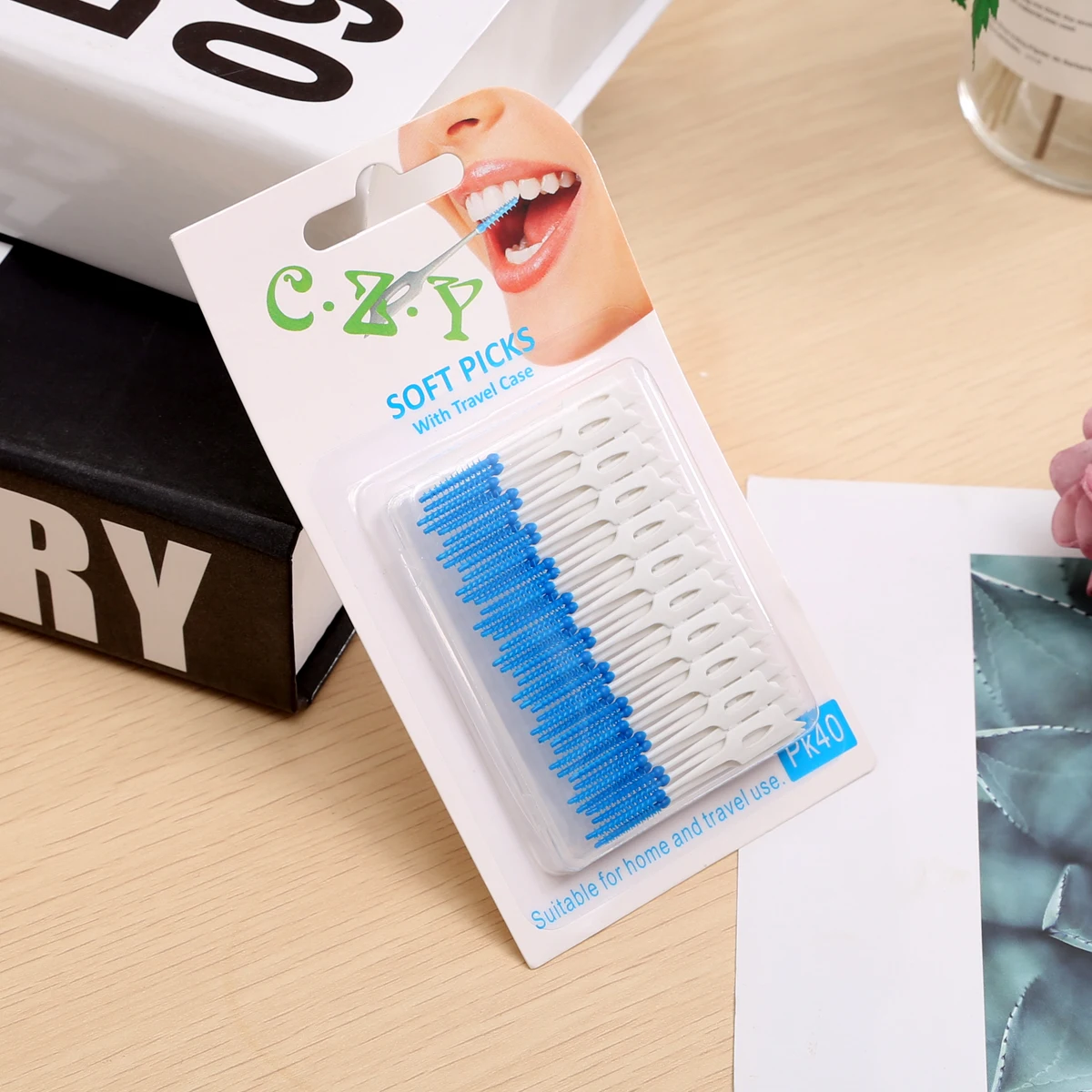 200pcs/Box Plastic Dental Floss Oral Care Interdental Brush Oral Clean Teeth Stick Toothpicks Floss Pick
