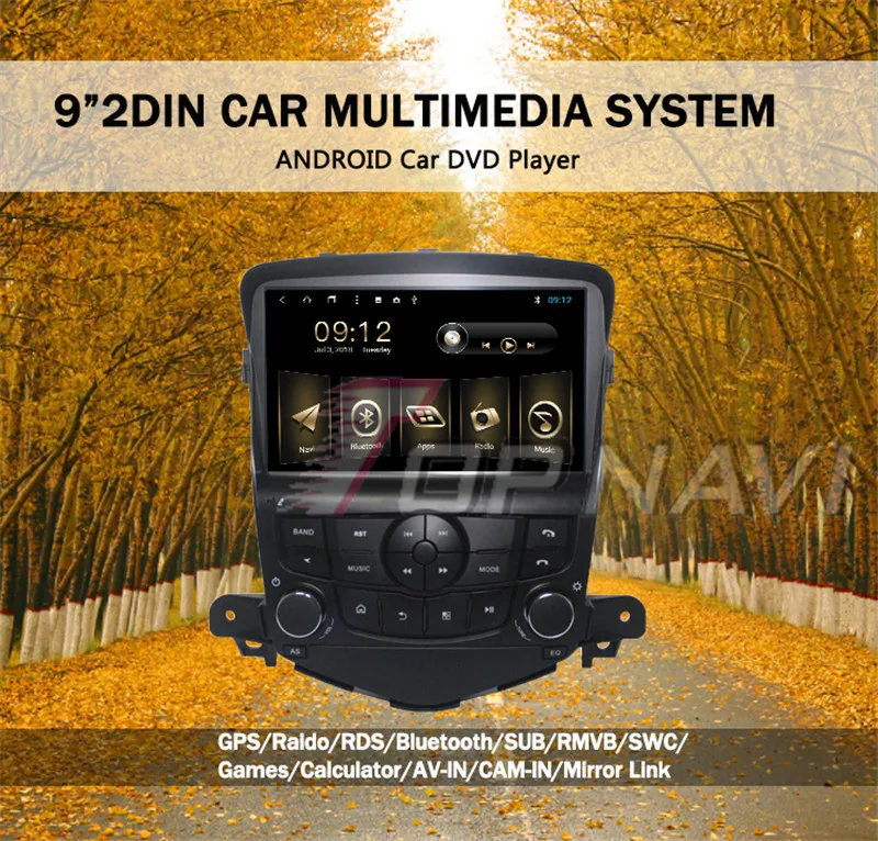 Android 8,1 9 ''автомобильные gps мультимедийный плеер для CHEVROLET CRUZE 2009 2010 2011 2012 2013 автомобиль радио с RDS FM AM стерео