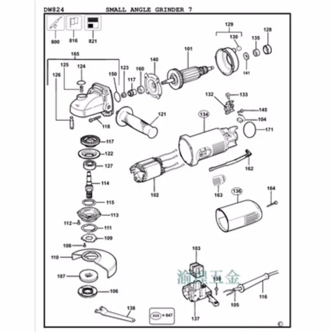 AC220-240V арматура двигателя Ротор заменить для DeWALT DW824 125 DW821 DW818 DW456K DW456 D28154 D28153