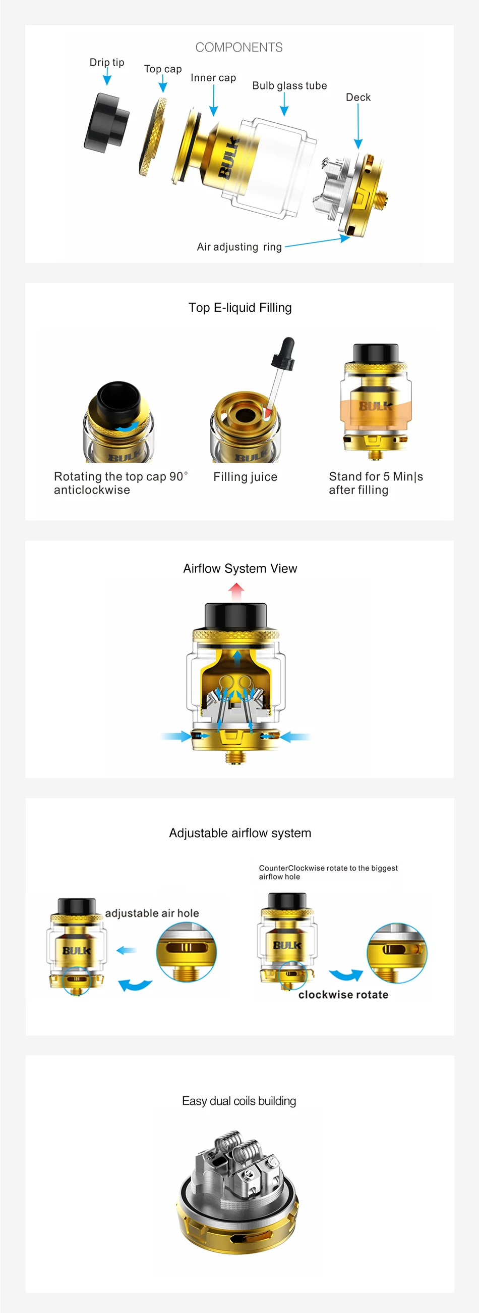 OUMIER BULK RTA 3.6ml/6.5ml