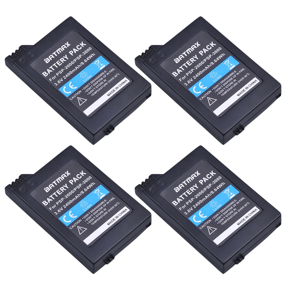 Online 4Pcs 3,6 V 2400mAh PSP 2000 Batterien für Sony PSP2000 PSP3000 Konsole