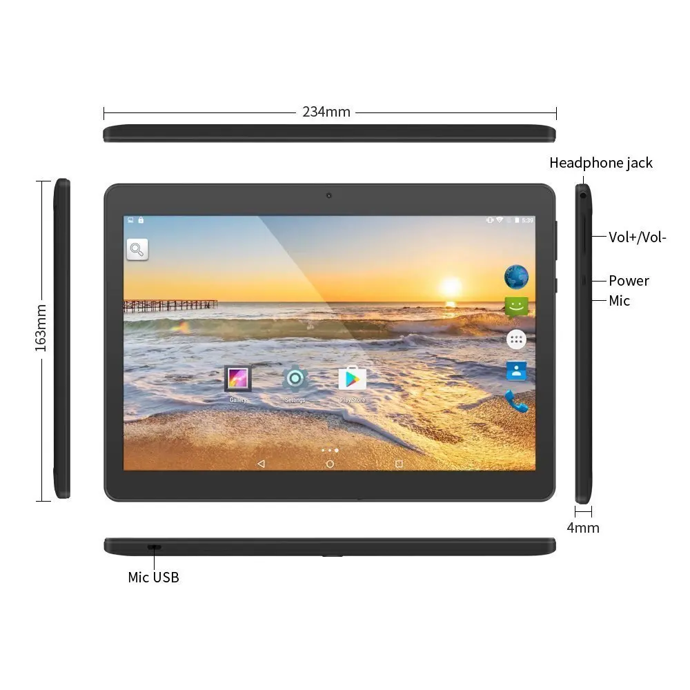 2018 NEW Google 10 inch tablet Android 7.0 tablet 4G LTE Octa10 Core 4GB RAM 32GB ROM 19201200 IPS Kids Gift Tablets 10 10 (1)