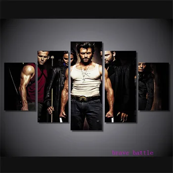 

Wolverine X 5 Pieces Canvas Painting Print Living Room Home Decor Modern Wall Art Oil Painting