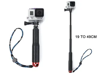 

ANJIRUI self-timer pole aluminum alloy for Gopo Hero Sj400 Cam Xaomi Xiomi Yi accessories 19 inch 49cm telescopic hand-held pole