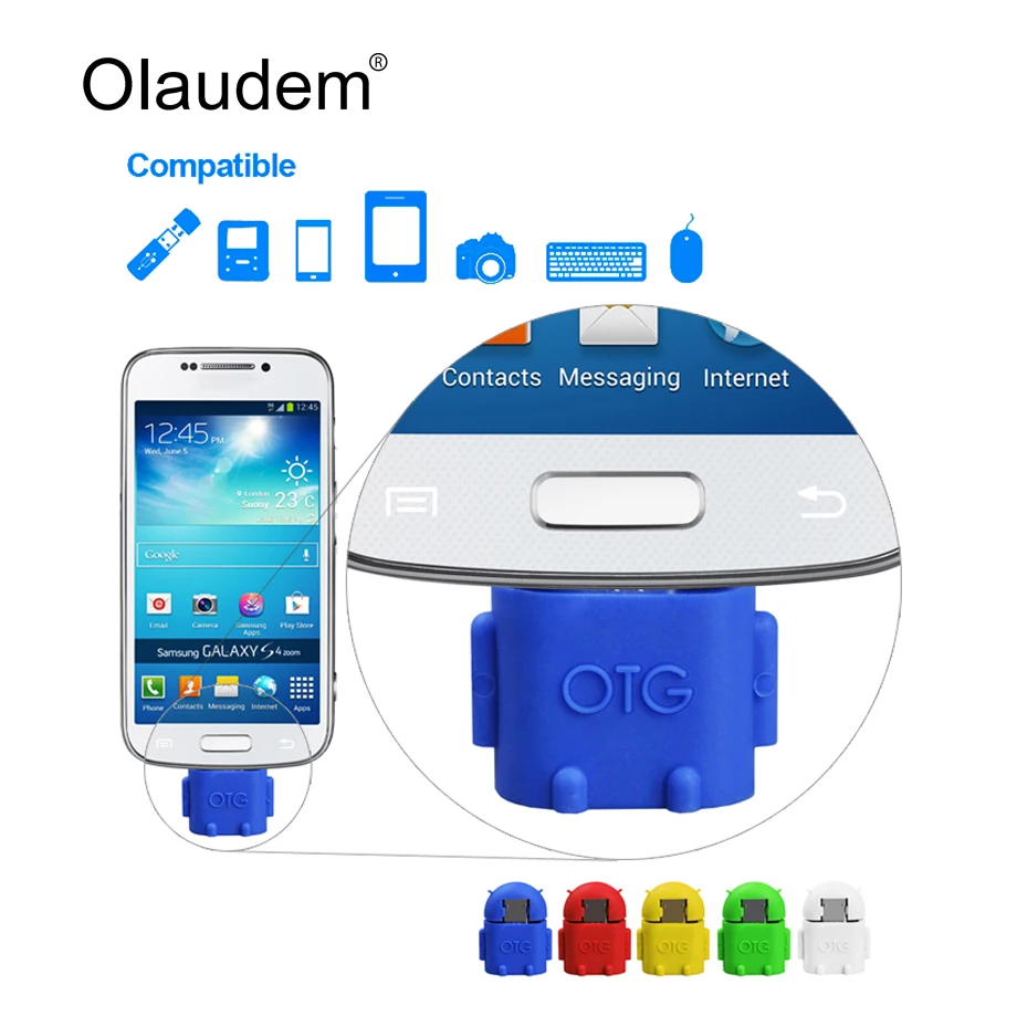 Buy OTG Adapter Cartoon Robot Micro USB to USB Cable for Android