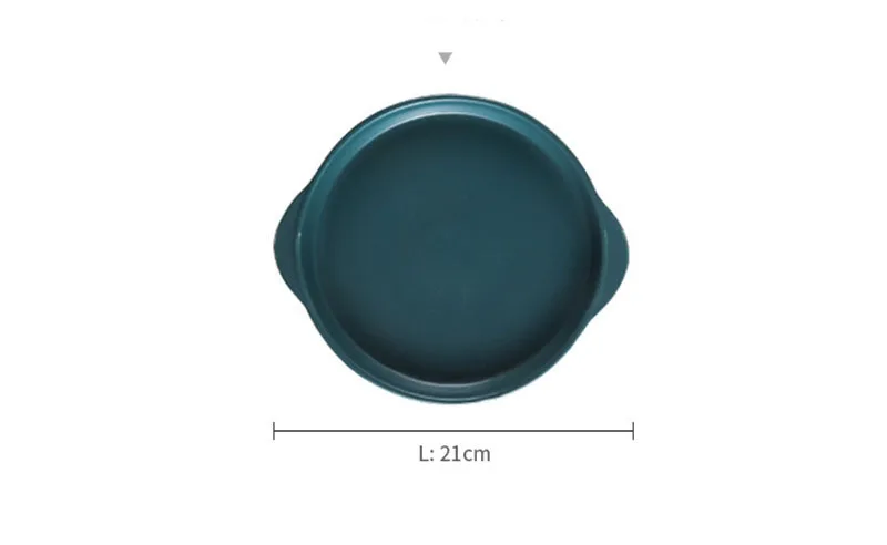 Nordic гироборд с колесами 8 дюймов круглая тарелка с ручкой для выпечки матовое стекло Керамика тарелка с вестерном Ins весьма популярен; Салатница