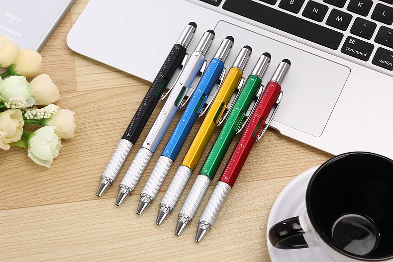 Multi-function tool ballpoint pen Capacitance pen dividing rule screwdriver Balancing instrument free shipping