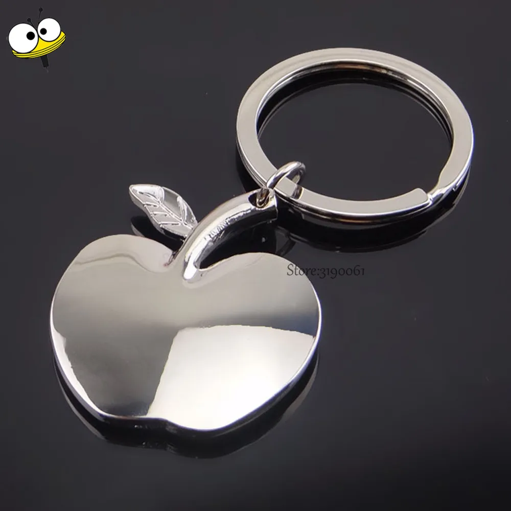 

Retro Fruit Apple Metal Car Key Ring for Chevrolet Skoda Octavia Honda Ford Land Rover Smart MG Door Keychain Key Holder Funny