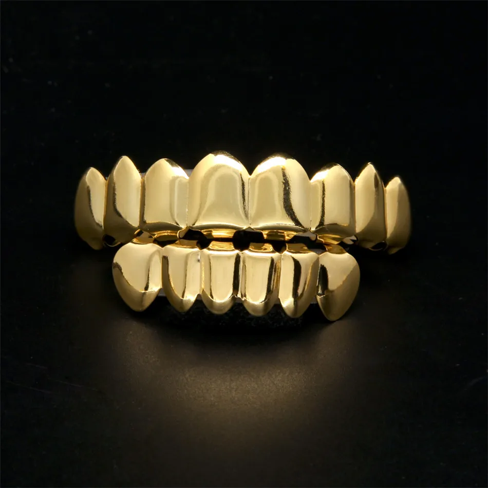 UWIN, серебристые, золотые цвета, хип-хоп зубные грили, большой размер, 8 шт., топ и Bootom, набор для девочек с силиконовыми зубами вампира, вечерние ювелирные изделия