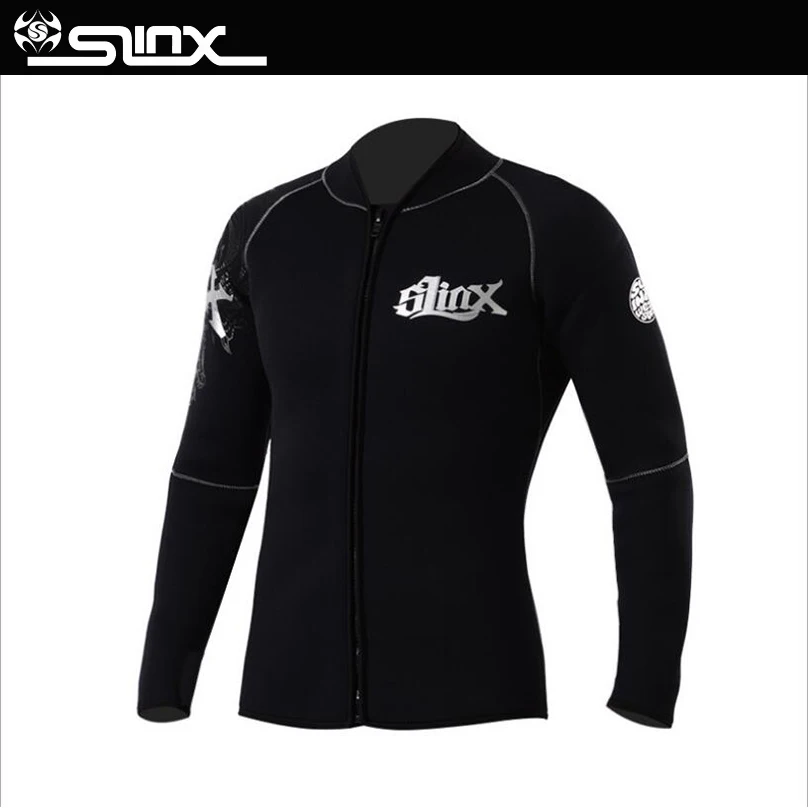 

SLINX 3mm Neoprene Winter Wetsuit Jacket Men Female Rash Guard Vest Scuba Diving Swimwear Coat Snorkeling Long Sleeve Swimsuit