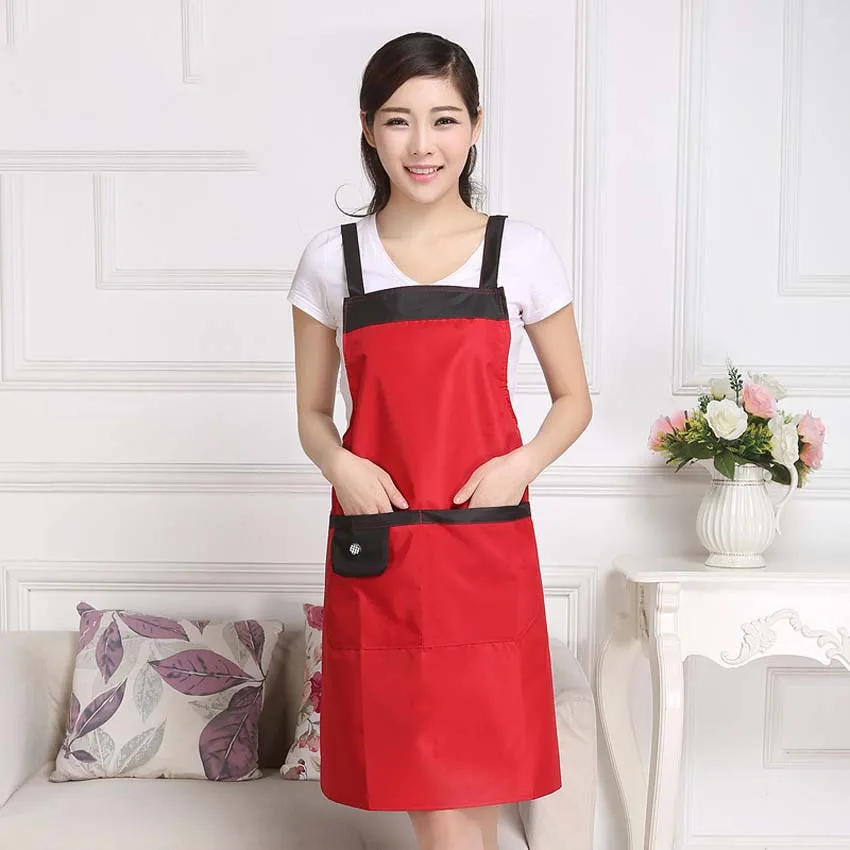 

Pvc Waterproof Adjustable Apron Bib Uniform With 2 Pockets Hairdresser Kit Salon Hair Tool Chef Waiter Kitchen Cook Tool 4 Color