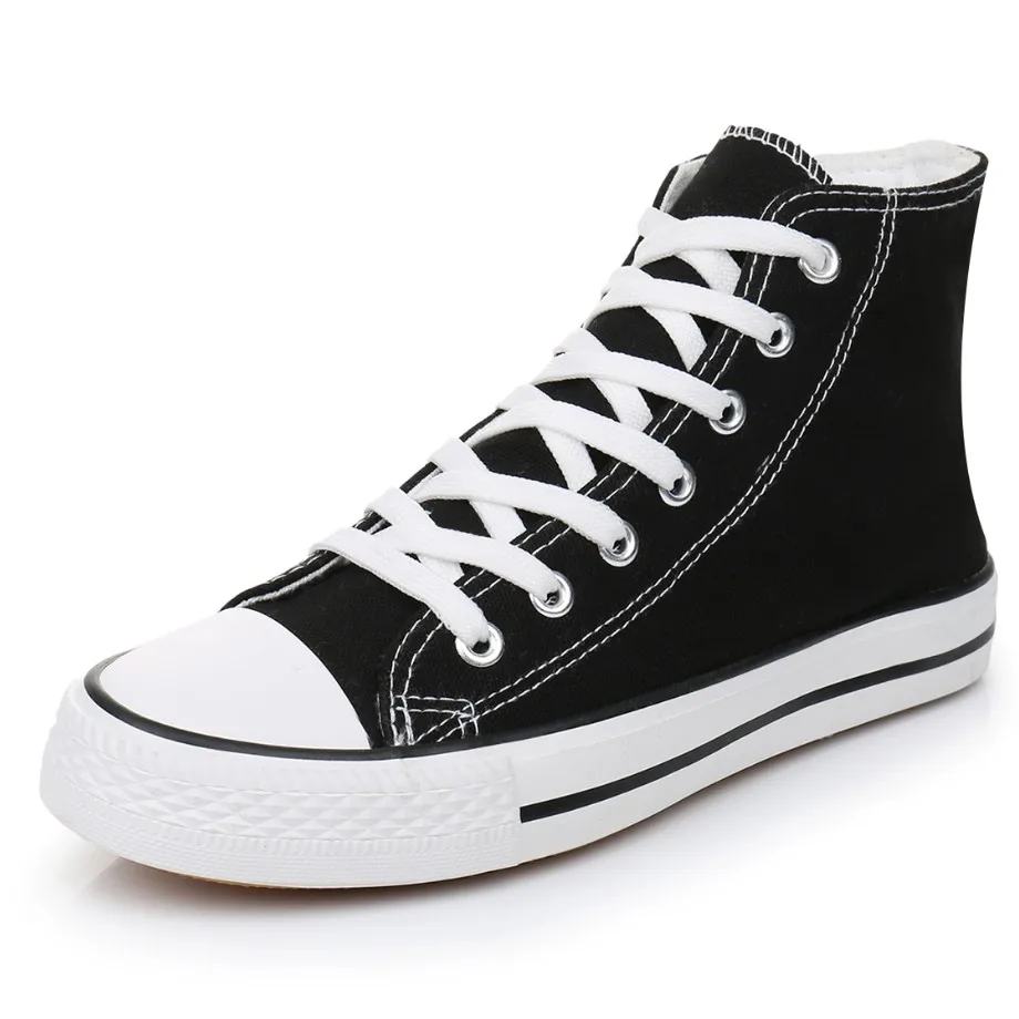 

Very cool size 35-43 women's casual shoes classic canvas shoes vulcanized couple shoes leather high-top loafers white sneakers
