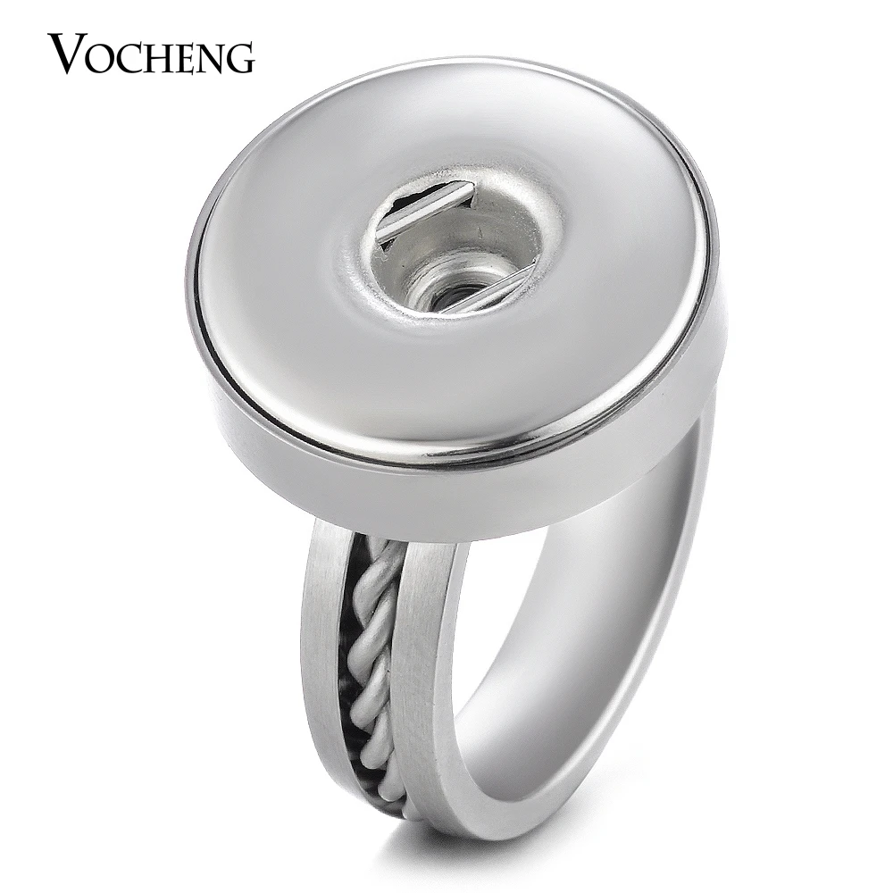 

Stainless Steel Vocheng Ginger Snap Button Ring Twist 3 Sizes for 18mm NN-543