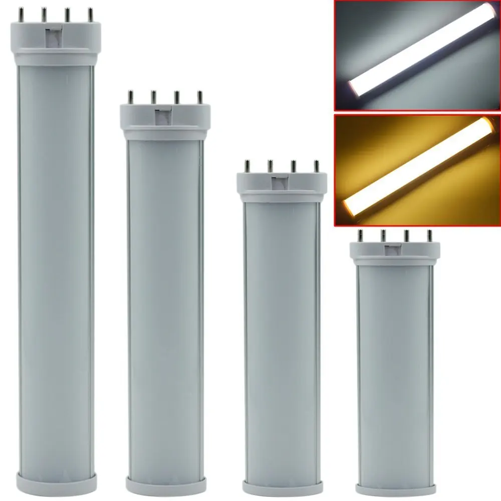 유백색 투명 LED PL 튜브 전구 조명, 플러그 인 클리어, SMD 2835, 2100-2300lm, 2G11 GY10Q 램프, 10W, 12W, 15W, 20W, 22W