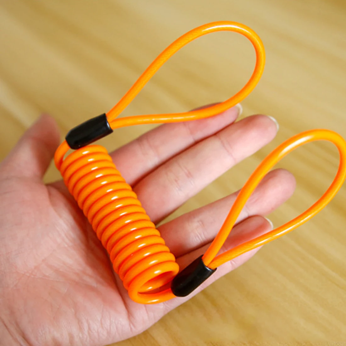 

CAR-partment 150cm Motorcycle Alarm Disc Lock Security Anti Thief Motorbike Wheel Disc Brake Bag And Reminder Spring Cable