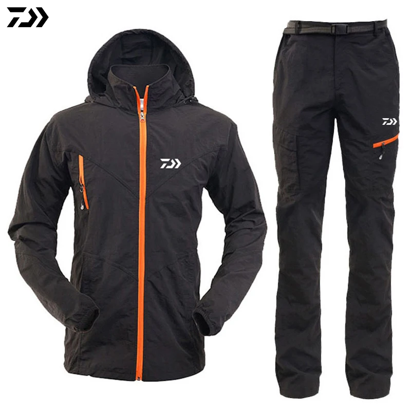 

DAIWA DAWA Breathable Fishing Waterproof Sun Protection Outdoor Sport Jacket Men Windproof Jackets Set Fishing Jacket and Pants