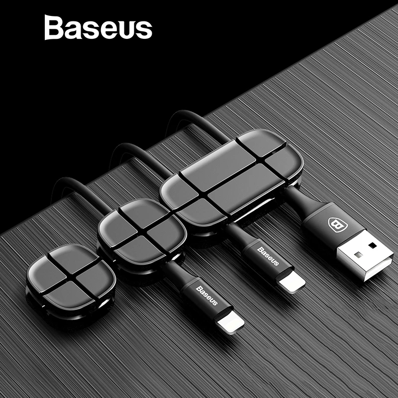 

Baseus Mobile Phone Cable Organizer Management for Home Desktop Storage for Car Styling Charger Cable Clip Computer Accessory