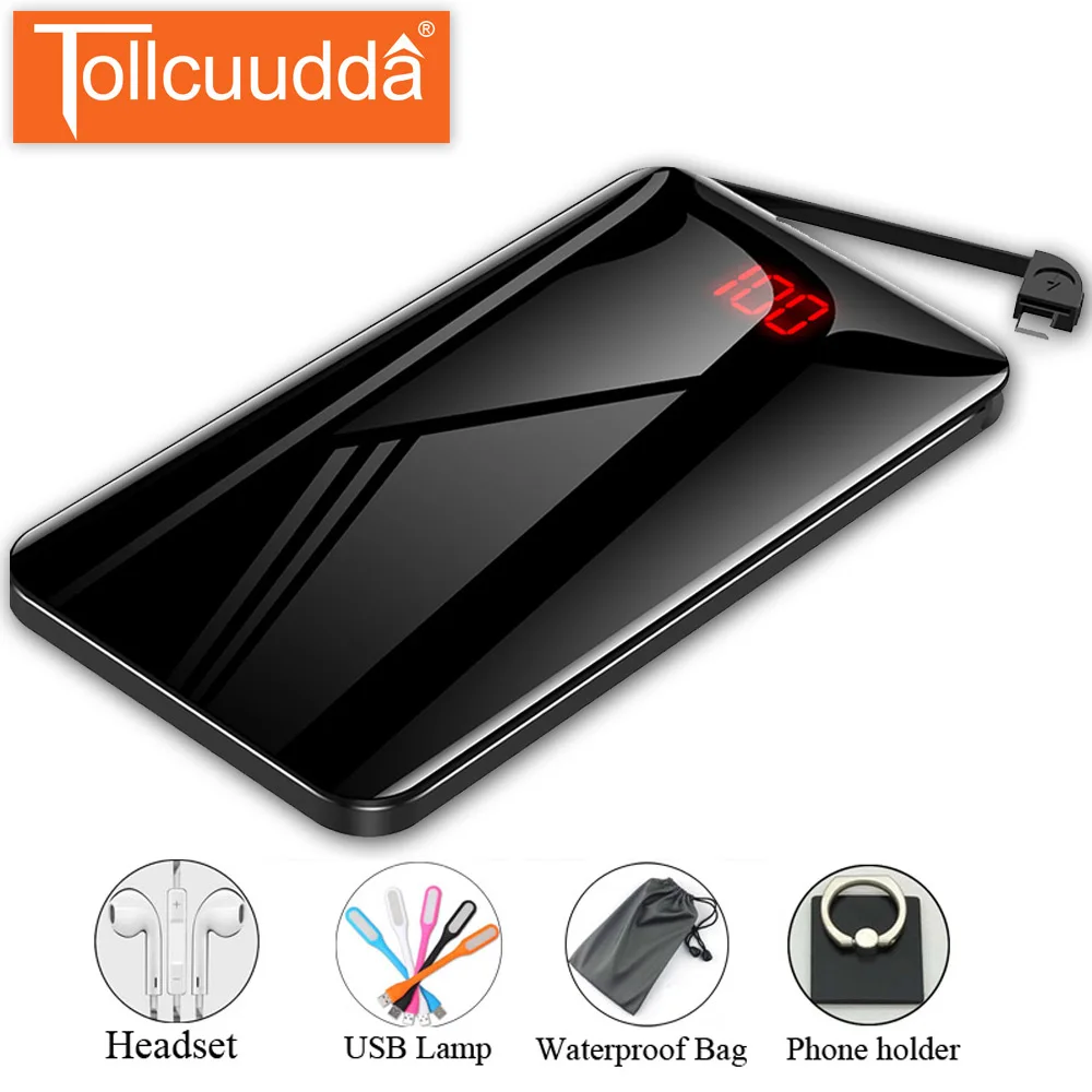 Tollcuudda 10000 мАч запасные аккумуляторы для телефонов быстро 2 Usb зарядка сокровище Mi