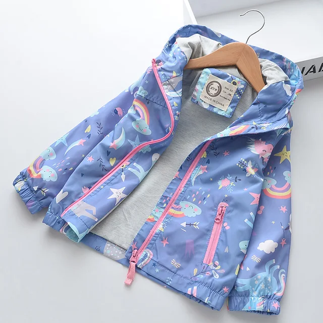 Spring Hooded Unicorn Rainbow Jackets | Unilovers