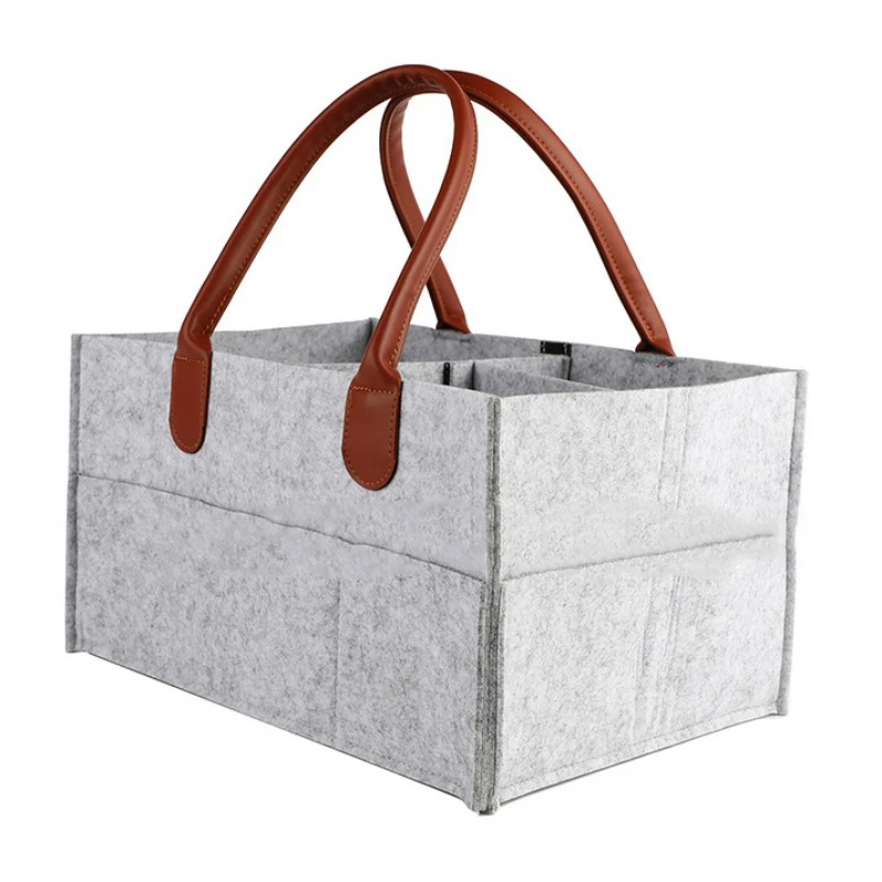 

JEYL Baby Diaper Organizer Bin With Handle Portable Storage Caddy Nappy Car Bags Baby Shower Gift Basket