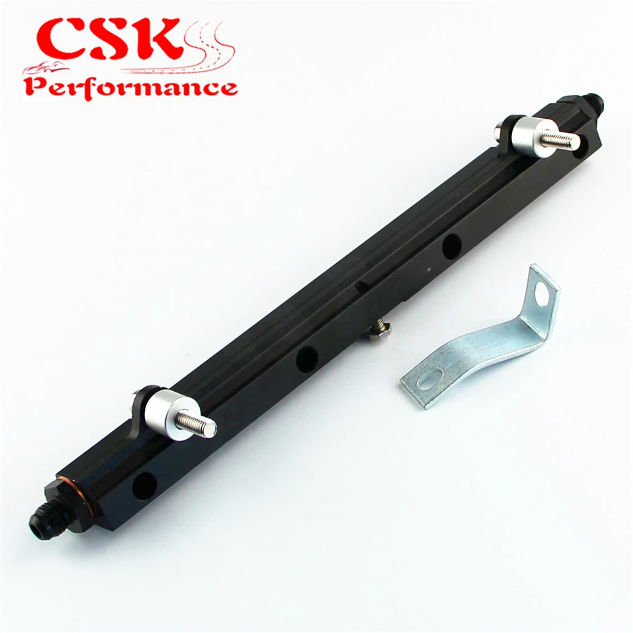 

Upgrade High Flow Top Feed Injector Fuel Rail Fits For Mitsubishi Lancer EVO 4-9 4G63 Black