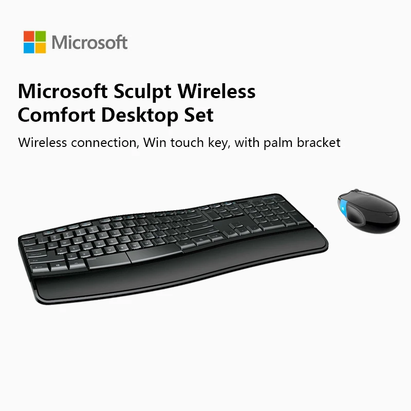 Microsoft Sculpt беспроводной комфортный Настольный набор офисная домашняя клавиатура и мышь для компьютера комбо английская клавиатура ПК компьютер